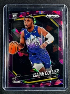 2024-25 Panini Prizm Black Isaiah Collier RC Purple Cracked Ice /149 Utah Jazz - Picture 1 of 2