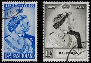 1948 Basutoland SG 24f 10/- Grey-Olive Silver Wedding Set Superb Cat. £50.00 - Picture 1 of 1