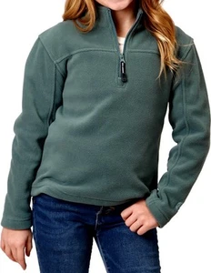 Roper Western Sweatshirt Girls Misty M Green 03-298-0692-6159 GR - Picture 1 of 2