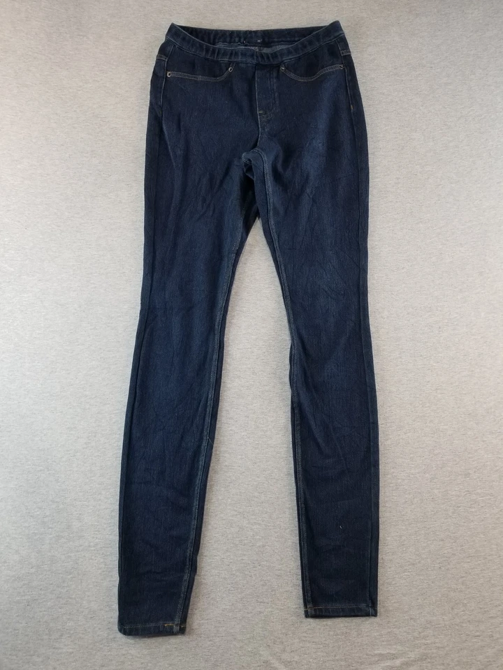 Hue Jeans Womens Sz XS Pull On Stretch Waist Comfy Dark Wash Normcore Grannycore - Image 1 of 4