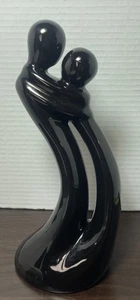 Avery Creation~Couple Hugging~Abstract Black Ceramic Sculpture 10” Vintage 1999 - Picture 1 of 11