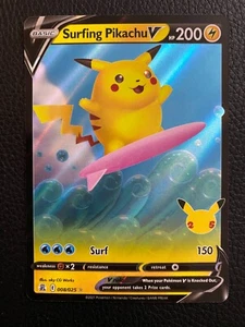 Surfing Pikachu V 008/025 Celebrations Holo - Picture 1 of 2