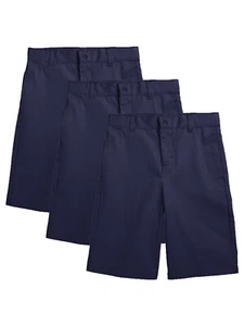 Boy's Stretch Slim Fit School Uniform Twill Shorts Summer Color (3 Pack) (4-20) - Picture 1 of 23