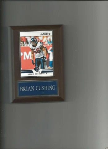 BRIAN CUSHING PLAQUE HOUSTON TEXANS FOOTBALL NFL   C3 Cover