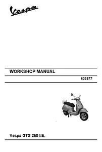 Piaggio Vespa service workshop manual 2008 Vespa GTS 250 I.E. - Bild 1 von 12