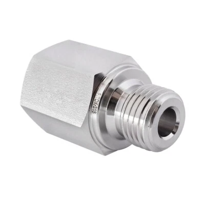 FITOK 316 SS Adapter 1/8 Female NPT × 1/8 Male ISO Parallel Thread (RS) - Image 1 of 4