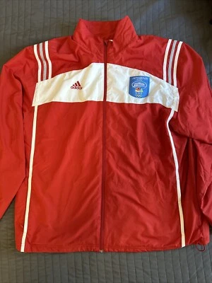 Vintage Adidas 2004 Athens Winter Olympics Windbreaker Jacket Mens X-Large Red - Image 1 of 4