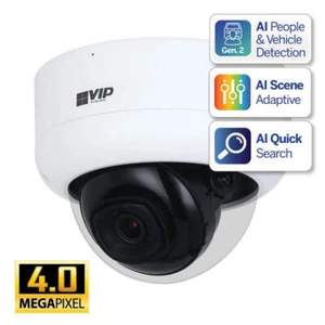 VIP Professional AI Series 4.0MP Fixed Turret Dome Camera | VSIPP-4DIRD-I2 - Picture 1 of 3