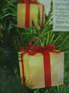 NEU WEIHNACHTEN GLASUR GESCHENKBOX LICHT SET 10 STRANG FUNKTIONIERT - Bild 1 von 4