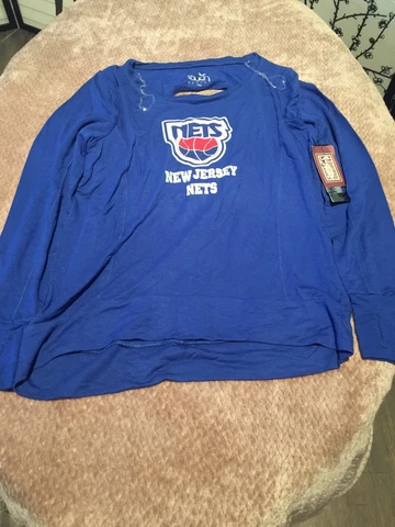 NBA New Jersey Nets Blue Large Womens Active Sweatshirt Cover