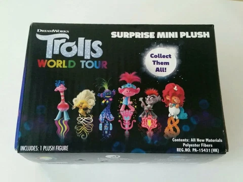Dreamworks Trolls World Tour: Surprise ONE Mini Plush Inside Sealed Random Cover