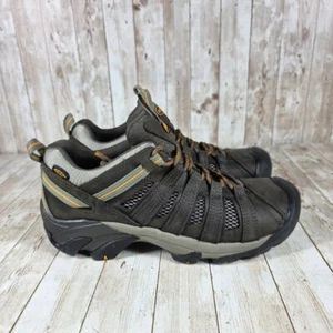 Keen Flint Low Steel Toe Work Shoes Hiking Trail Brown Orange Men's 10 - Picture 1 of 8