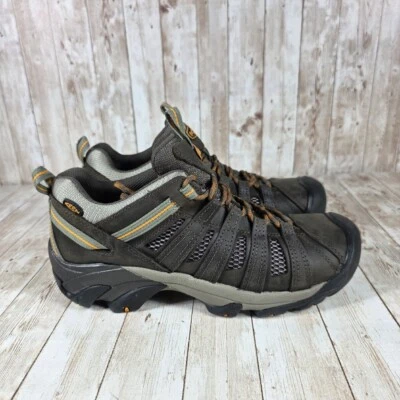 Zapatos de trabajo Keen Flint punta baja de acero sendero marrón naranja para hombre 10 Foto 1 de 4