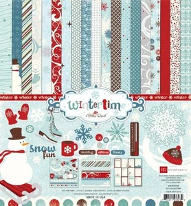 ECHO PARK "WINTERTIME" 12X12 PAPER KIT SNOWFLAKES SNOW RETIRED SCRAPJACK'S PLACE - Picture 1 of 12