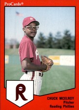 1989 Reading Phillies ProCards #669 Chuck Mcelroy Port Arthur Texas TX Card
