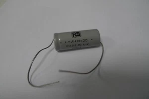 Capacitor Axial Capacitor 4.7uF 450v DC Radio Spares - Picture 1 of 12