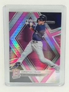 Christian Yelich 2019 Chronicles Spectra Baseball PINK (49/75) Milwaukee Brewers - Picture 1 of 2