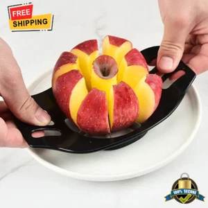 Stainless Steel Apple Cutter & Corer - Reusable Kitchen Fruit Slicer Tool - Picture 1 of 9