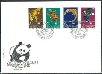 LIECHTENSTEIN COVER 1976 World Wildlife Fund - Animals - FDC - Image 1 of 2