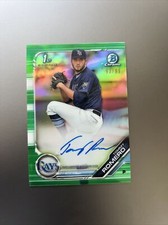 2019 Tommy Romero Bowman Chrome AUTO GREEN REFRACTOR Rc 93/99 Tampa Bay Rays
