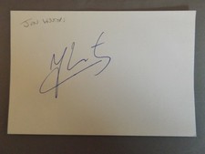 HAND SIGNED 6" x 4" WHITE CARD - JAN WOUTERS - FOOTBALL