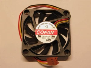COFAN F-6010HH12BII Ventola quadrata server 12 V,3 A 60x60x10 mm 4800 giri/min con sensore di macchia - Foto 1 di 1