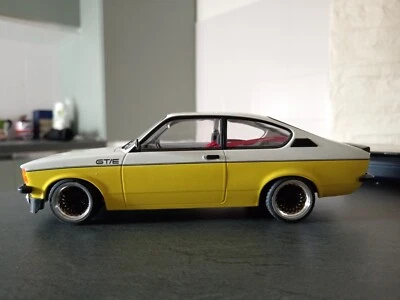 OPEL Kadett C Coupe GT/E 1977 gelb weiss white Yellow  Norev 1:18 Elaborata - Immagine 1 di 4