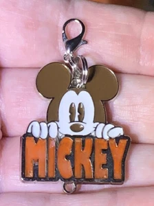 Silver Mickey Mouse Charm Zipper Pull & Keychain Add On Clip!! - Imagen 1 de 5