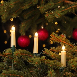 NARVA Tannenbaum Kerzenlichterkette 30 Schaftkerzen warm 17,4m Made in Germany - Bild 1 von 10