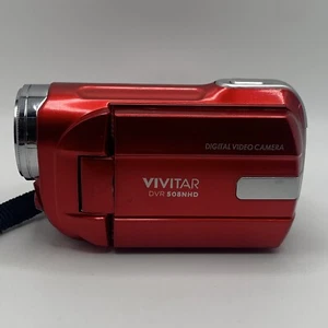 Vivitar DVR508 Red 1.8" LCD Display Built-in Mic 4x Digital Zoom Video Camcorder - Picture 1 of 16