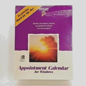 Vintage Appointment Calendar for Windows PC Software 1990s Parsons NEW - Picture 1 of 4