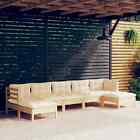 Garden Lounge Set Outdoor Sofa Furniture Wooden Patio Setting 7 Piece Vidaxl