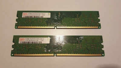 Kit RAM DDR2 1GB (2x512MB) PC2-5300U 1Rx16 667MHz HYNIX HYMP164U64CP6-Y5 AB - Immagine 1 di 2