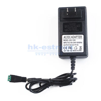 12V 5A 60W AC DC Power Supply Adapter Transformer For 5050 3528 LED Strip - Image 1 of 4