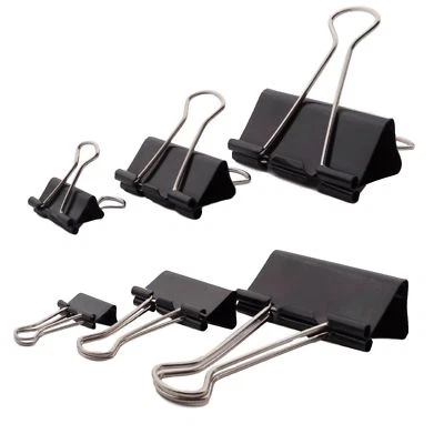 T::A 12-60x Büroklammer Heftklammer Binder Clips Dokumenten Clip Papier Klammer Metal