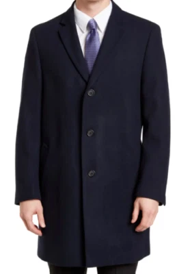 Nuevo con etiquetas Abrigo Abrigo Hart Schaffner Marx Handover Mezcla Lana Talla 40R Azul Marino Foto 1 de 2