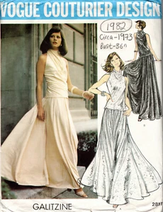 1973 Vintage VOGUE Sewing Pattern B36" TOP SKIRT PANTS (1982) Galitzine 2817 - Picture 1 of 2