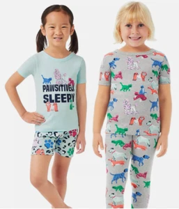 Member's Mark Girls 4-Piece Organic Cotton Pajama Set, 4T, Dogs and Cats - Picture 1 of 8