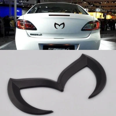JDM MAZDA3 / MAZDASPEED 3 EVIL METAL 'M' REAR TRUNK EMBLEM BADGE GLOSS BLACK - Image 1 of 3