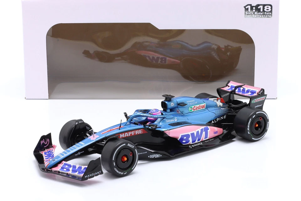 ALPINE A522 #14 7° MONACO GP F1 2022 ALONSO SOLIDO S1808803 1 18 FERNANDO