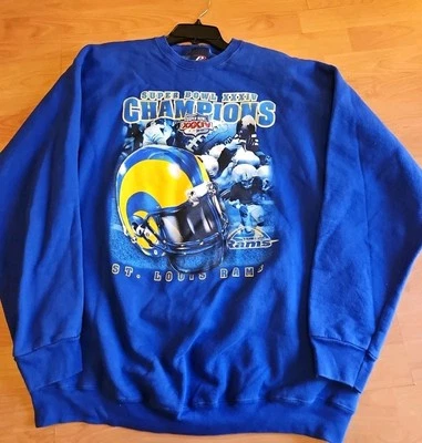 VTG STL Rams Super Bowl Champions Pullover Sweatshirt Men’s  XXL Great Condition - Image 1 of 4