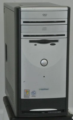 eMachine Windows 98 + XP Retro Gaming PC Celeron 2.0GHz 1GB 128GB FDD FX 5200 - Image 1 of 4
