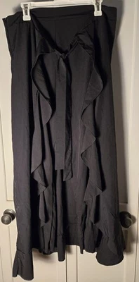 Pantalones cortos largos con volantes negros 2XL sin marca Foto 1 de 4