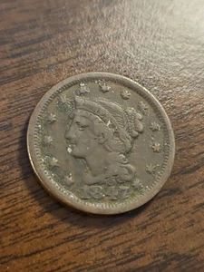 1847 Large Cent Old US Coin - Picture 1 of 4