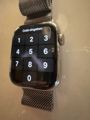 Apple Watch Series 7 45mm GPS + Cellular Edelstahl Silber OVP - Bild 1 von 4