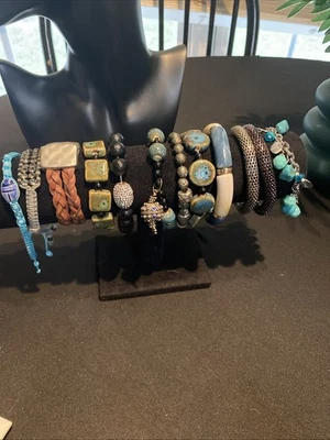 串珠手链套装弹力波西米亚混合套装厚时尚珠宝波西米亚 — 第 1/4 张图片