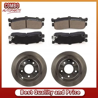 Rear Brake Rotors Ceramic Brake Pads Fits 1995-2002 Mazda Millenia - Image 1 of 4