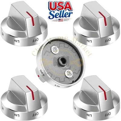 5 Pcs DG64-00473A Top Burner Control Knob Replacement for Samsung Gas Range Oven - Image 1 of 4