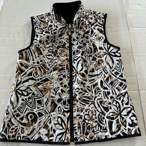 Alfred Dunner Womens 6P Quilted Reversible Vest 100% Cotton Cottagecore NWT - Picture 1 of 15