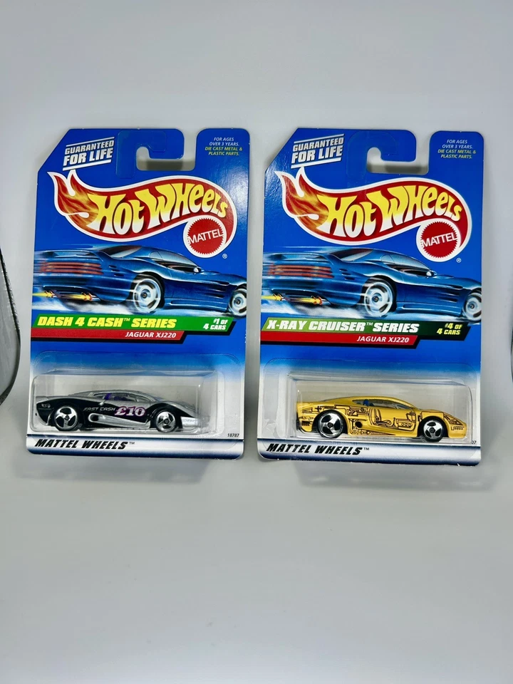Hot Wheels Jaguar Lot Of 2x - Jaguar XJ220 Silver & Yellow X-Ray Cruiser Series - Image 1 of 4